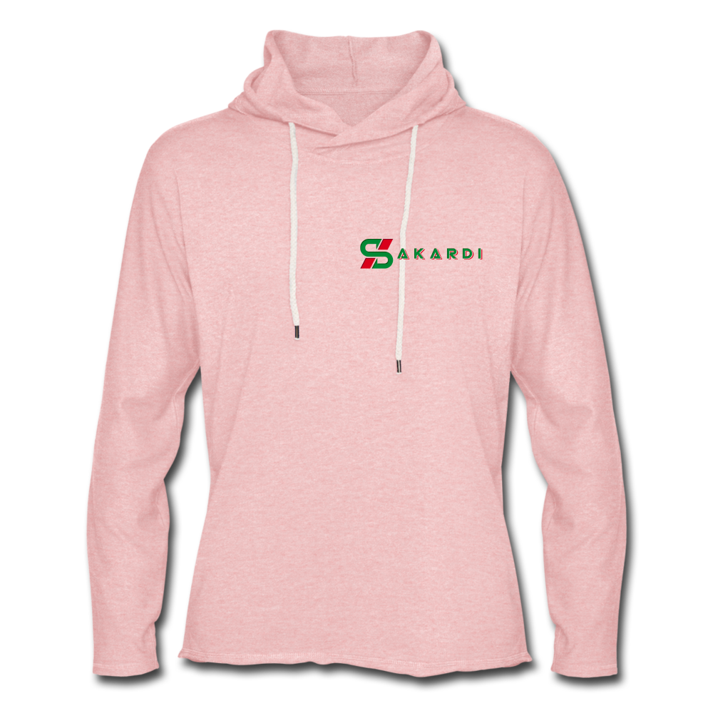 Sakardi Lightweight Terry Hoodie - cream heather pink