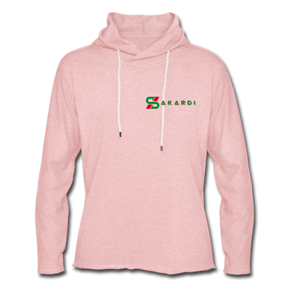 Sakardi Lightweight Terry Hoodie - cream heather pink