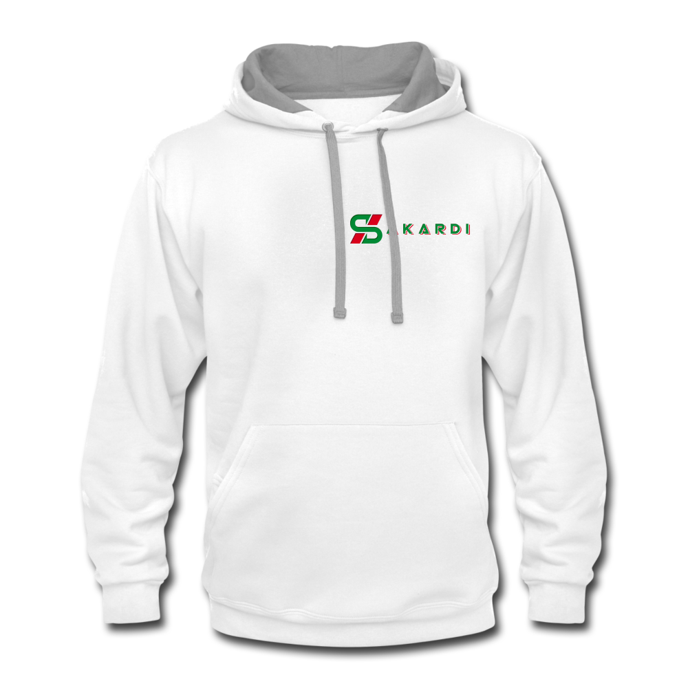Sakardi Contrast Hoodie - white/gray